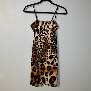 Velvet Leopard Print Dress